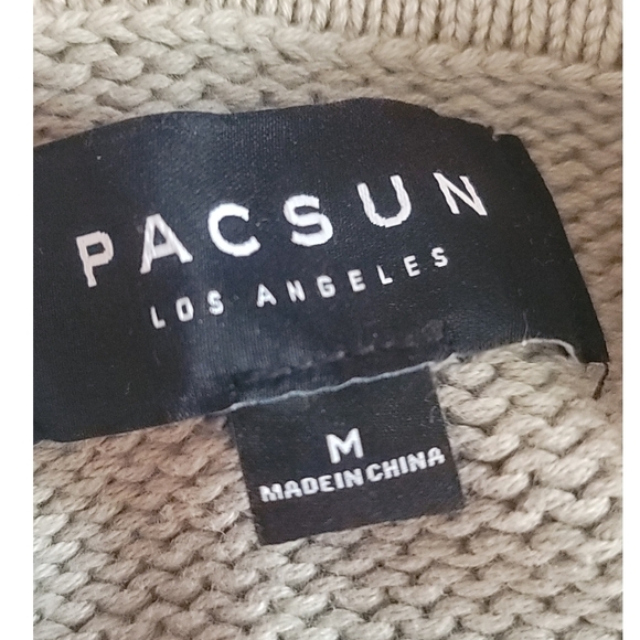 *NWT* PACSUN - Medium Beige Crewneck Sweater - Picture 8 of 10